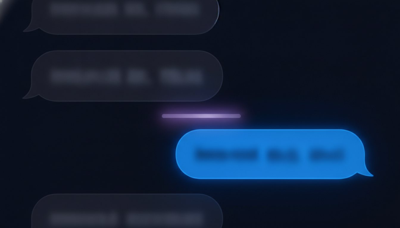 two-way text message thread, representing SMS support